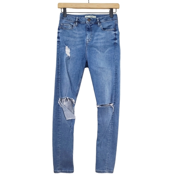 Topshop Denim - TOPSHOP Moto Size 28 Distressed Jamie Denim Blue Jeans